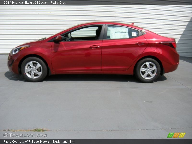 Red / Gray 2014 Hyundai Elantra SE Sedan