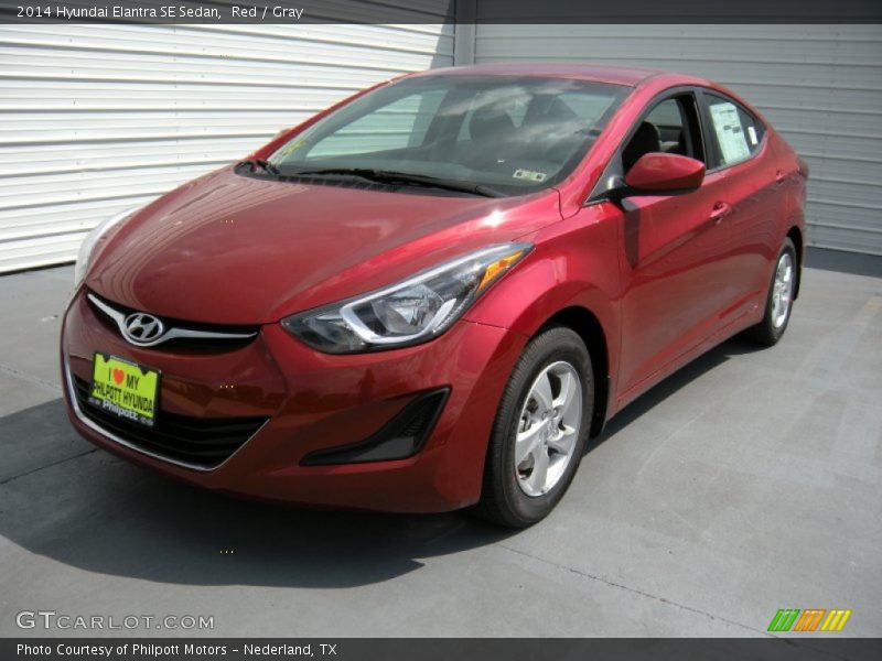 Red / Gray 2014 Hyundai Elantra SE Sedan