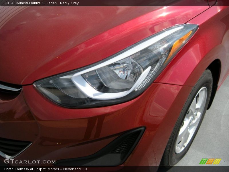 Red / Gray 2014 Hyundai Elantra SE Sedan