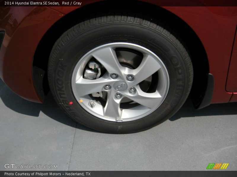 Red / Gray 2014 Hyundai Elantra SE Sedan