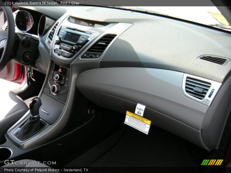 Red / Gray 2014 Hyundai Elantra SE Sedan