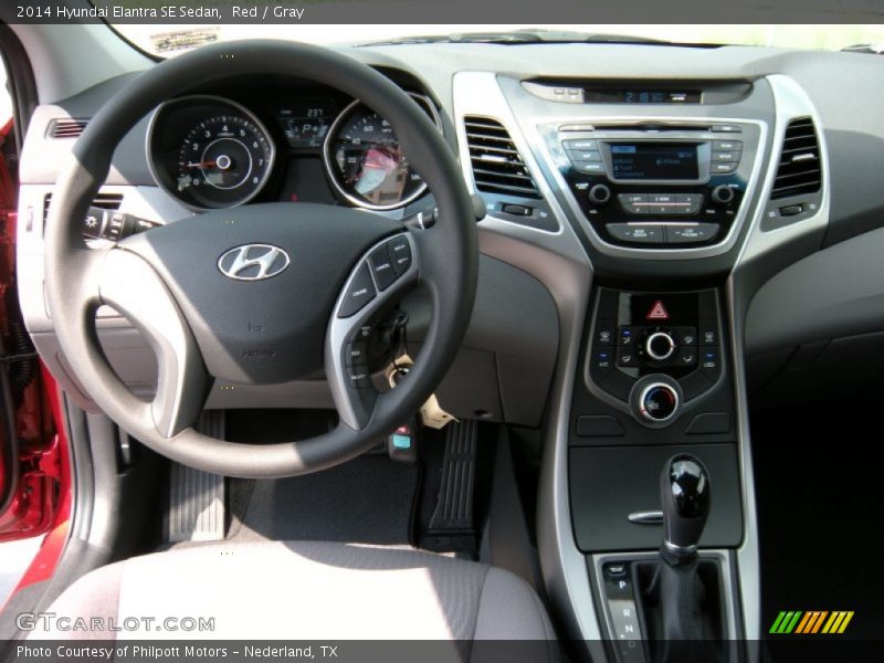 Red / Gray 2014 Hyundai Elantra SE Sedan