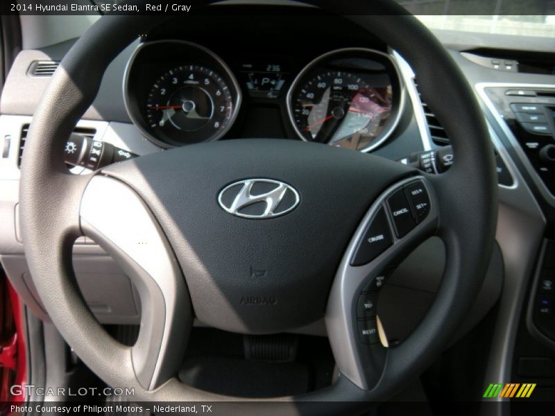 Red / Gray 2014 Hyundai Elantra SE Sedan
