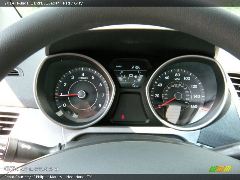 Red / Gray 2014 Hyundai Elantra SE Sedan