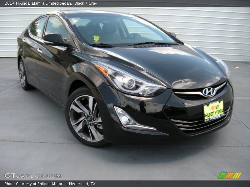 Black / Gray 2014 Hyundai Elantra Limited Sedan