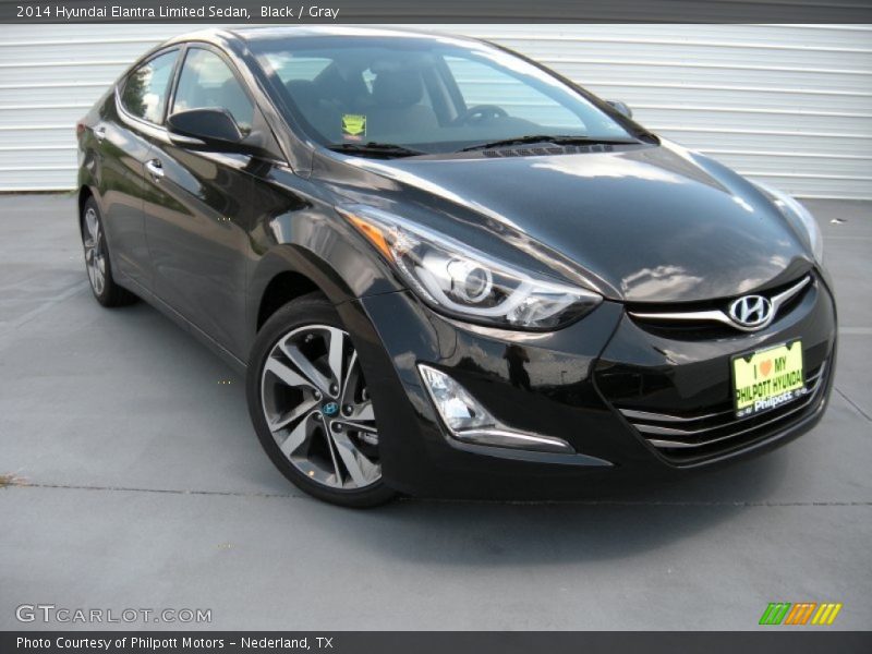 Black / Gray 2014 Hyundai Elantra Limited Sedan