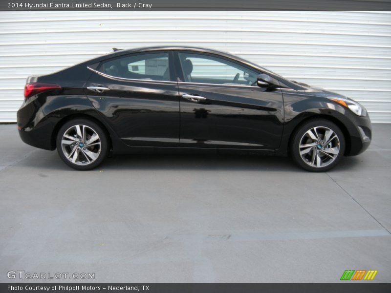 Black / Gray 2014 Hyundai Elantra Limited Sedan