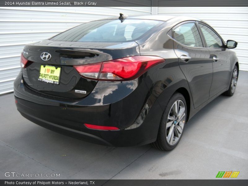 Black / Gray 2014 Hyundai Elantra Limited Sedan