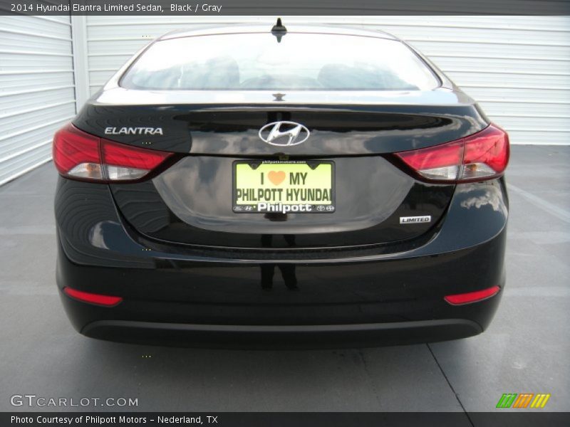 Black / Gray 2014 Hyundai Elantra Limited Sedan