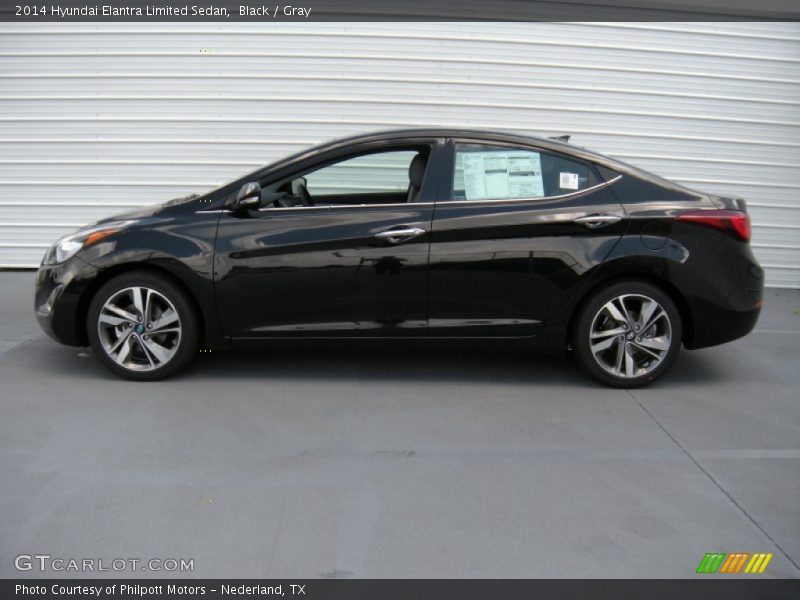 Black / Gray 2014 Hyundai Elantra Limited Sedan