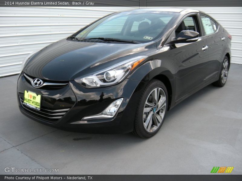 Black / Gray 2014 Hyundai Elantra Limited Sedan