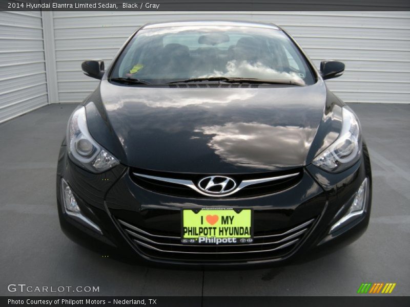 Black / Gray 2014 Hyundai Elantra Limited Sedan