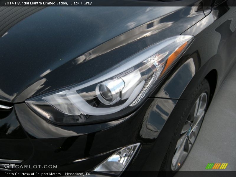 Black / Gray 2014 Hyundai Elantra Limited Sedan