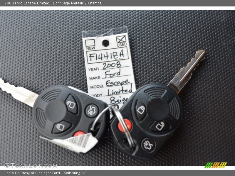 Light Sage Metallic / Charcoal 2008 Ford Escape Limited