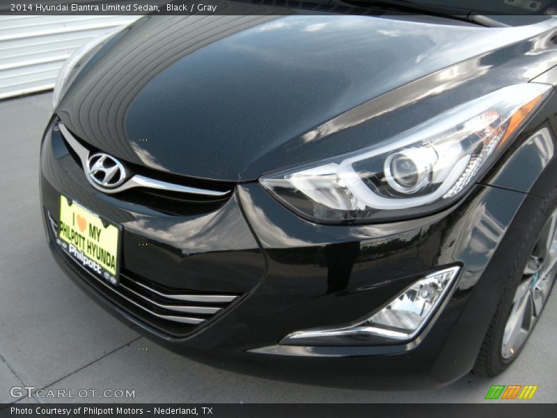 Black / Gray 2014 Hyundai Elantra Limited Sedan