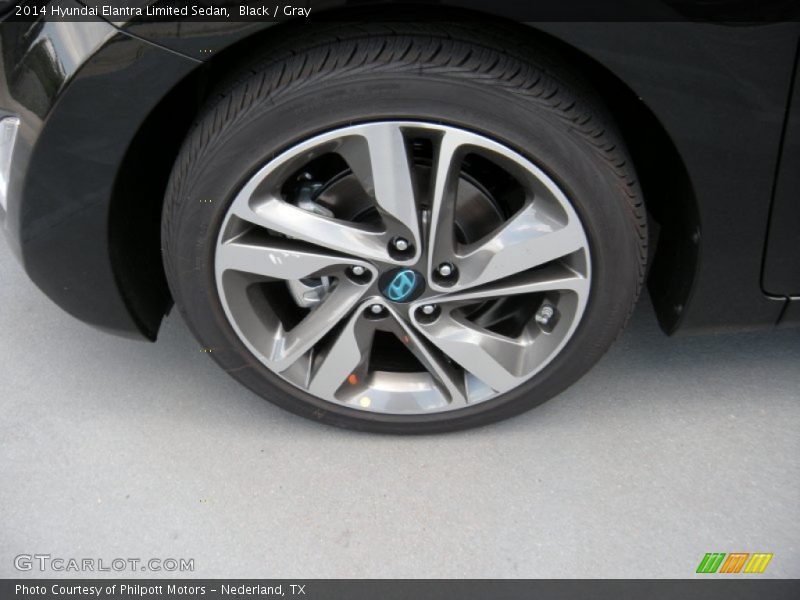 Black / Gray 2014 Hyundai Elantra Limited Sedan