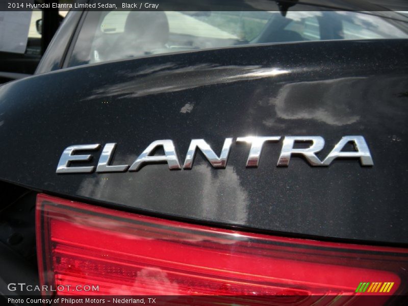 Black / Gray 2014 Hyundai Elantra Limited Sedan