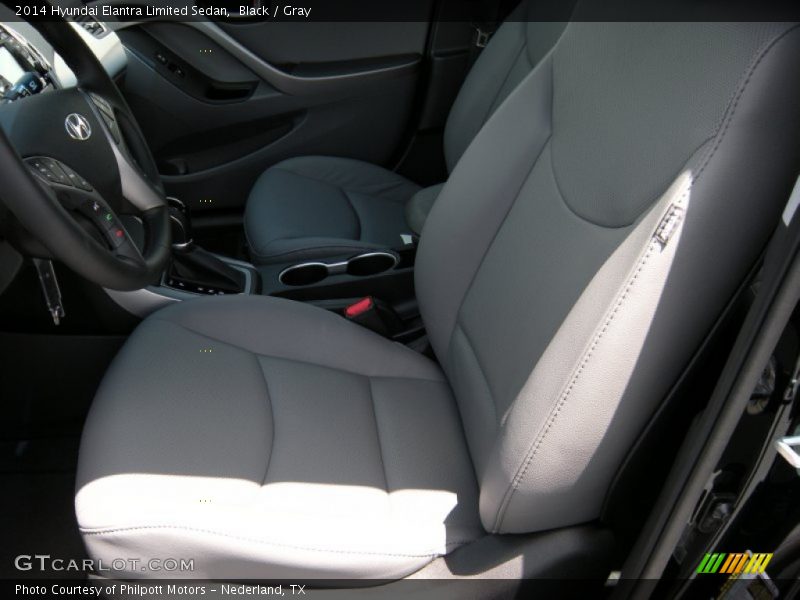 Black / Gray 2014 Hyundai Elantra Limited Sedan