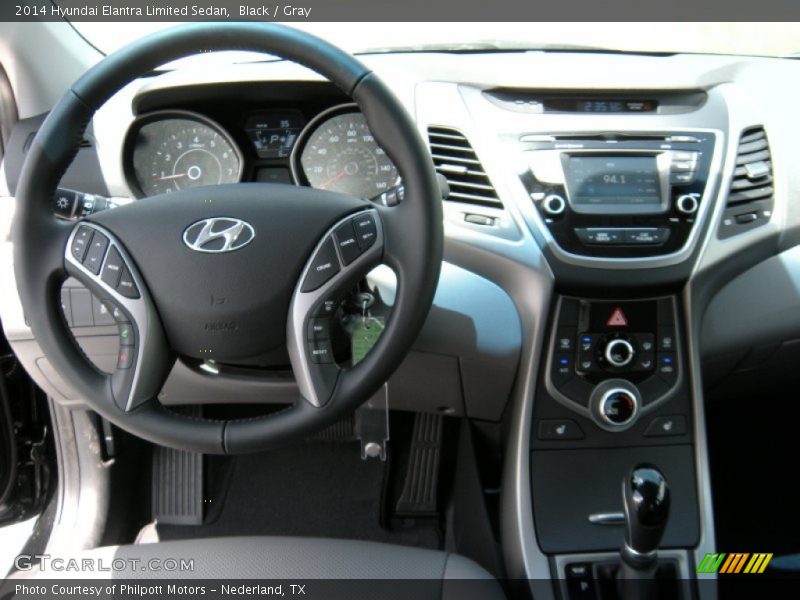 Black / Gray 2014 Hyundai Elantra Limited Sedan