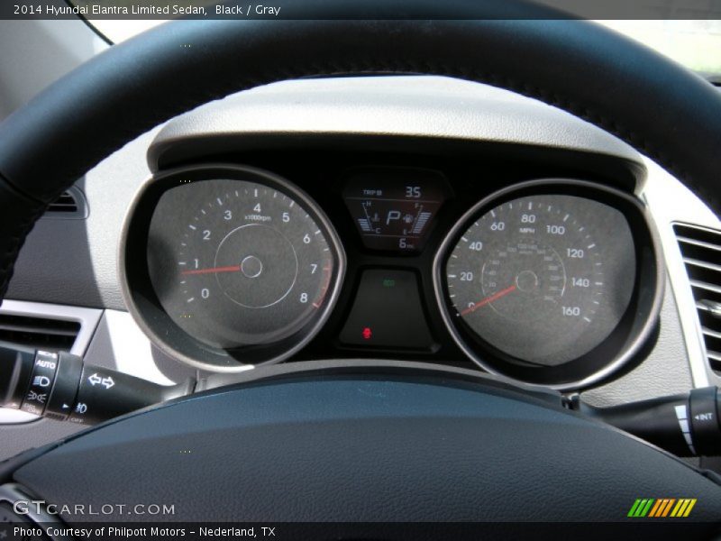 Black / Gray 2014 Hyundai Elantra Limited Sedan