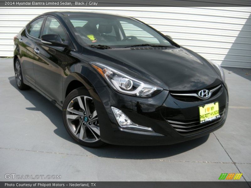 Black / Gray 2014 Hyundai Elantra Limited Sedan