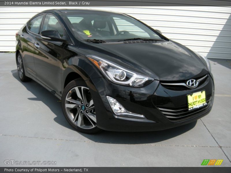 Black / Gray 2014 Hyundai Elantra Limited Sedan