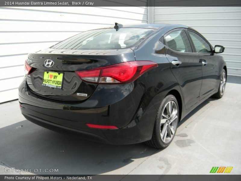 Black / Gray 2014 Hyundai Elantra Limited Sedan