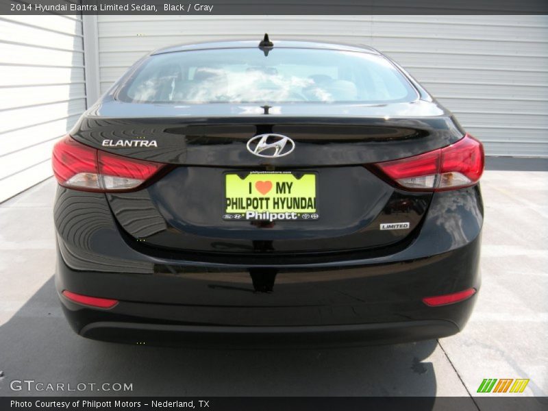 Black / Gray 2014 Hyundai Elantra Limited Sedan