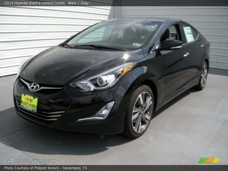 Black / Gray 2014 Hyundai Elantra Limited Sedan