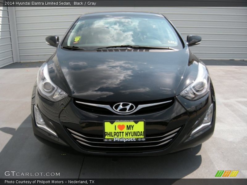 Black / Gray 2014 Hyundai Elantra Limited Sedan