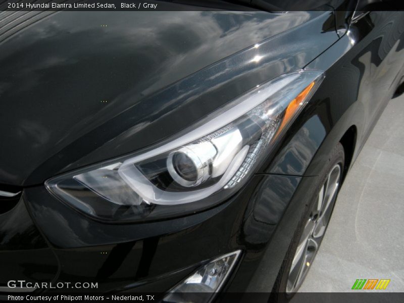 Black / Gray 2014 Hyundai Elantra Limited Sedan