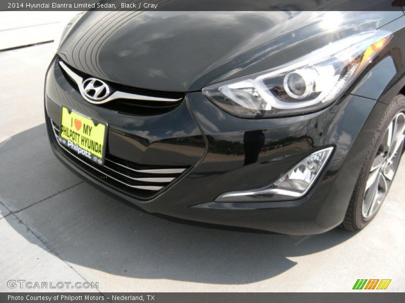 Black / Gray 2014 Hyundai Elantra Limited Sedan