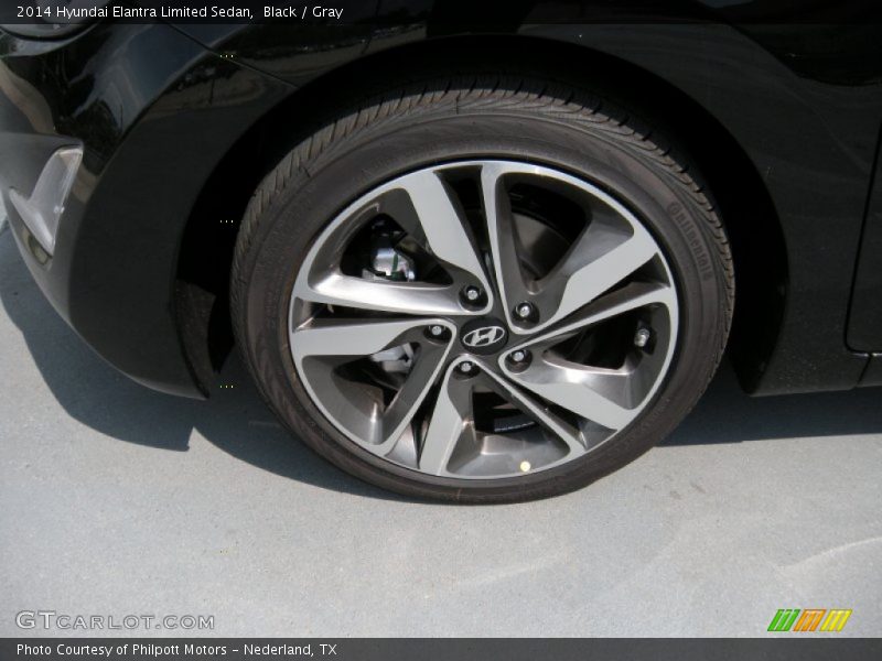Black / Gray 2014 Hyundai Elantra Limited Sedan