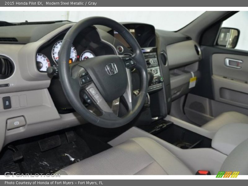 Modern Steel Metallic / Gray 2015 Honda Pilot EX