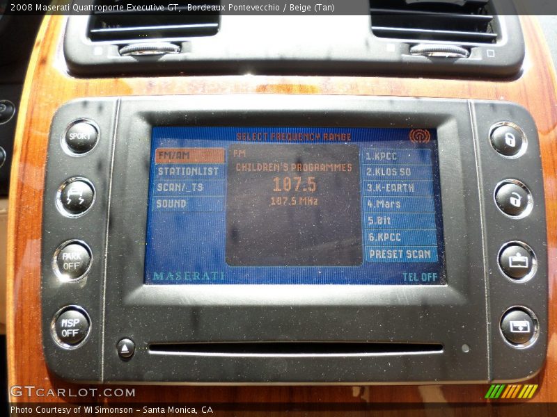 Controls of 2008 Quattroporte Executive GT
