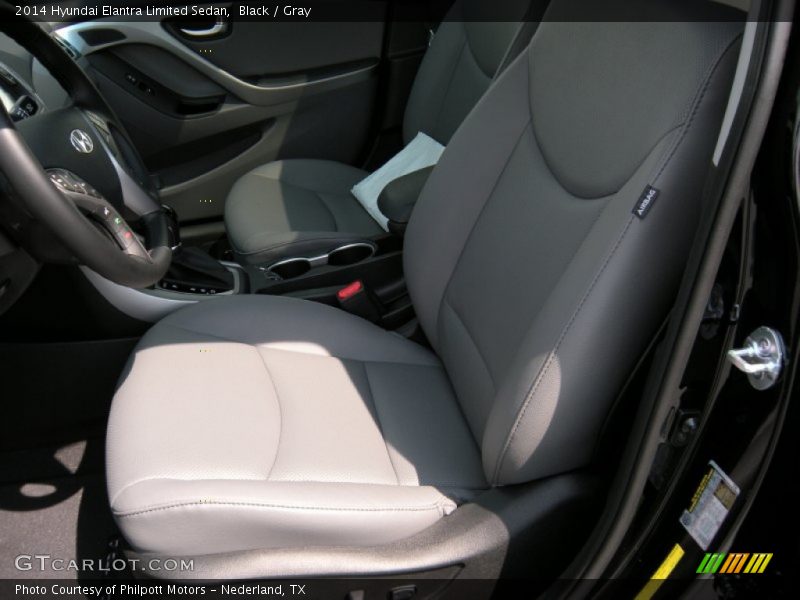 Black / Gray 2014 Hyundai Elantra Limited Sedan