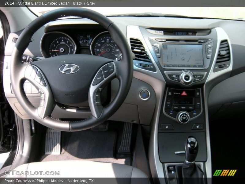 Black / Gray 2014 Hyundai Elantra Limited Sedan