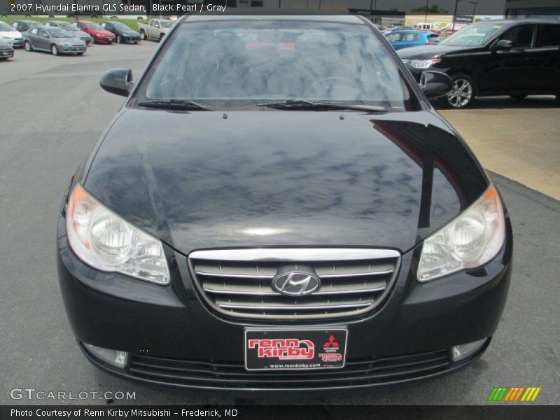 Black Pearl / Gray 2007 Hyundai Elantra GLS Sedan