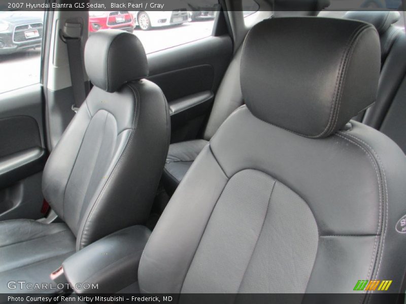 Black Pearl / Gray 2007 Hyundai Elantra GLS Sedan