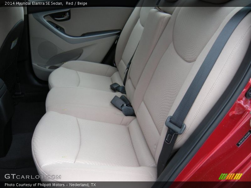 Red / Beige 2014 Hyundai Elantra SE Sedan