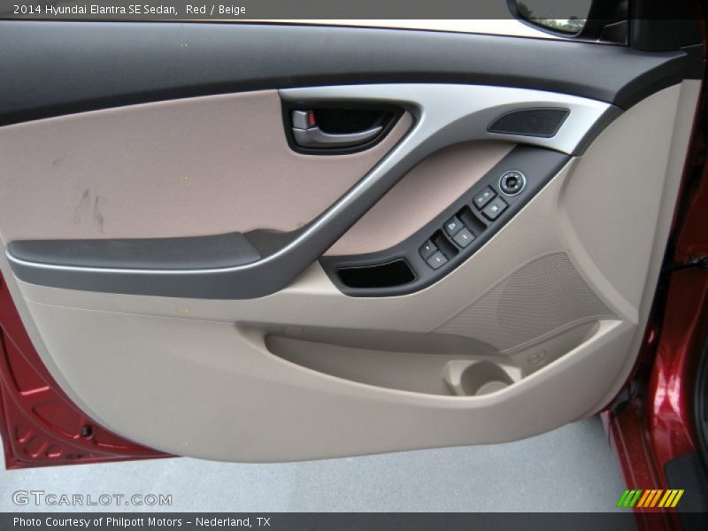 Red / Beige 2014 Hyundai Elantra SE Sedan