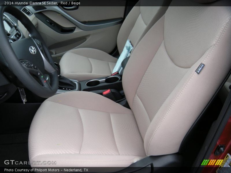 Red / Beige 2014 Hyundai Elantra SE Sedan