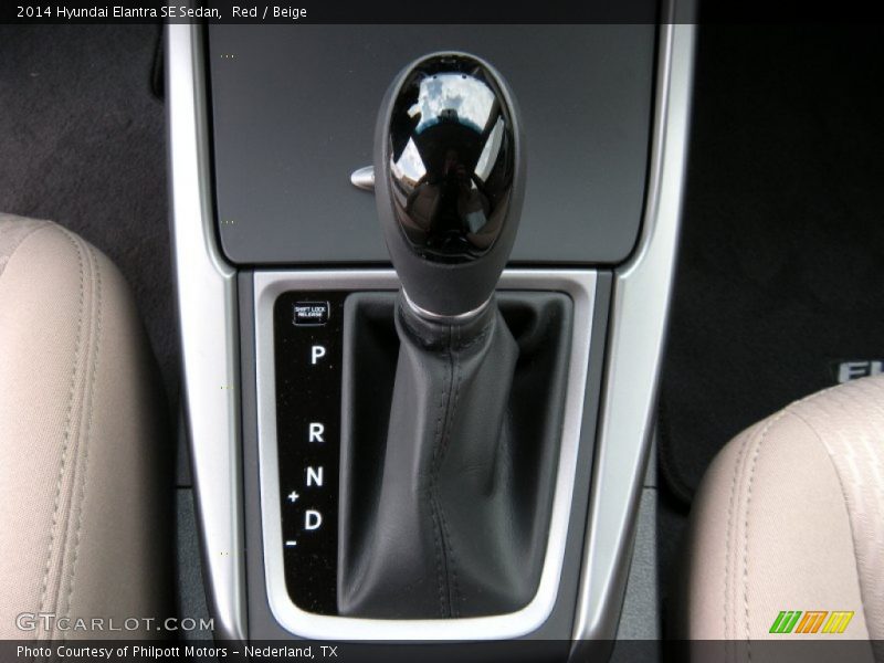 Red / Beige 2014 Hyundai Elantra SE Sedan