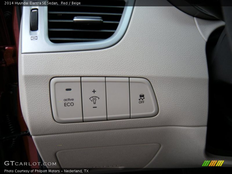 Red / Beige 2014 Hyundai Elantra SE Sedan