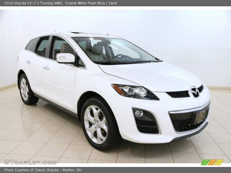 Crystal White Pearl Mica / Sand 2010 Mazda CX-7 s Touring AWD