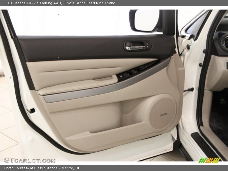 Crystal White Pearl Mica / Sand 2010 Mazda CX-7 s Touring AWD