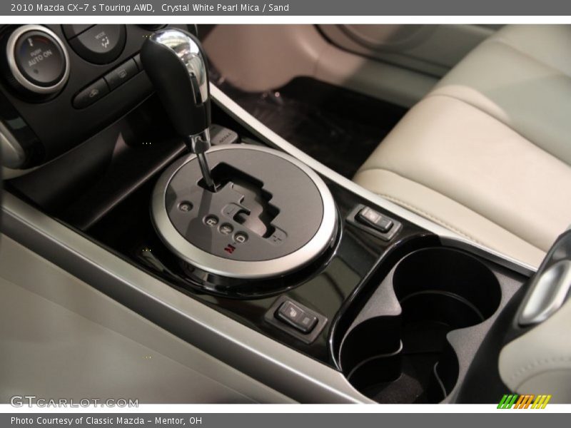 Crystal White Pearl Mica / Sand 2010 Mazda CX-7 s Touring AWD