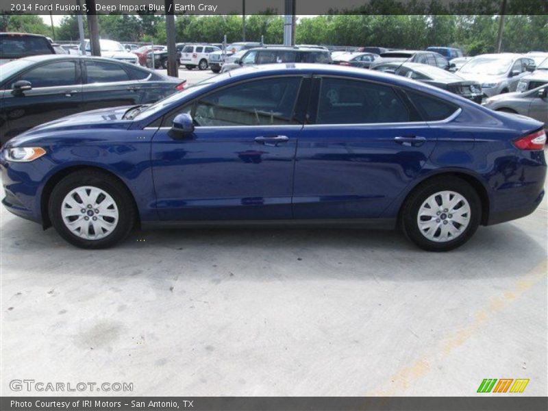Deep Impact Blue / Earth Gray 2014 Ford Fusion S