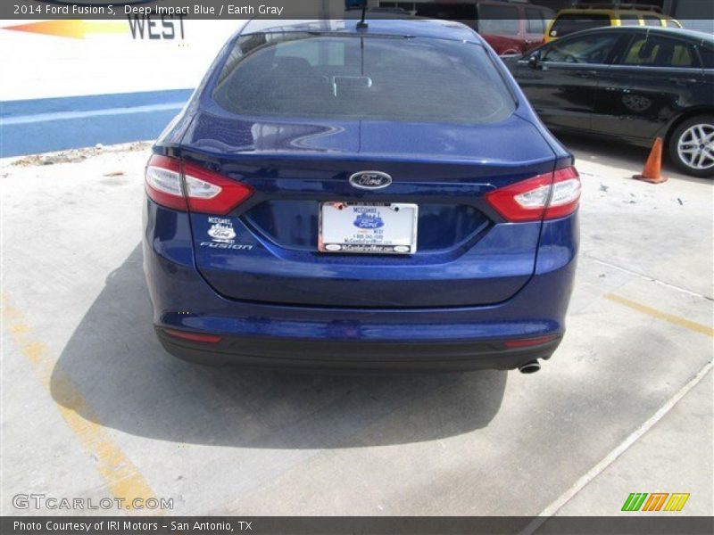 Deep Impact Blue / Earth Gray 2014 Ford Fusion S
