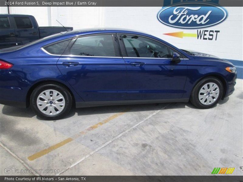 Deep Impact Blue / Earth Gray 2014 Ford Fusion S